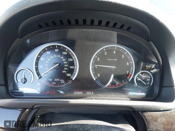 2013 BMW 5 Series 535i xDrive with VIN WBAFU7C51DDU69401, listed as a IAAI auction lot 42340780 with 193,869 mi miles and . Bid and sale history available at DreamBid. Image 7.