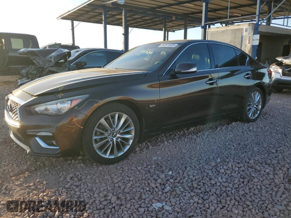 2018 Infiniti Q50 Sport z VIN JN1EV7AP9JM351062, wystawiony jako Copart lot #54391635 z przebiegiem 111 359 mil mil oraz Szkoda całkowita • Salvage title. Historia ofert i sprzedaży dostępna na DreamBid. Obrazek 1.
