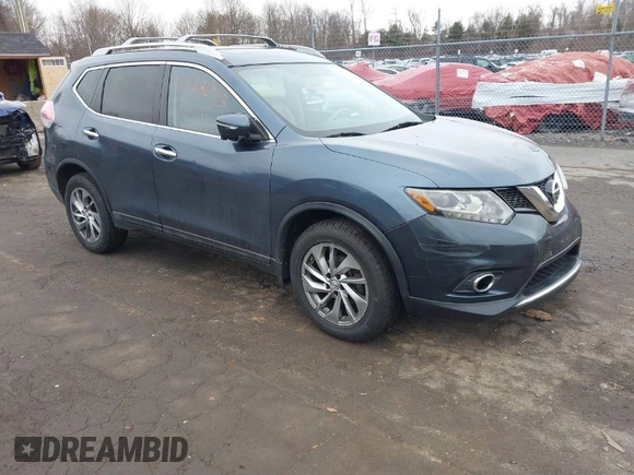 2014 Nissan Rogue S with VIN 5N1AT2MV1EC795008, listed as a IAAI auction lot 41723073 with 93,662 mi miles. Bid and sale history available at carsss.com. Image 1.