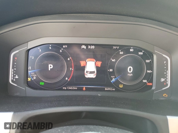 2022 Volkswagen Atlas SE with VIN 1V2WE2CA3NC205358, listed as a Copart auction lot 84341324 with 84,992 mi miles and Salvage title. Bid and sale history available at DreamBid. Image 9.