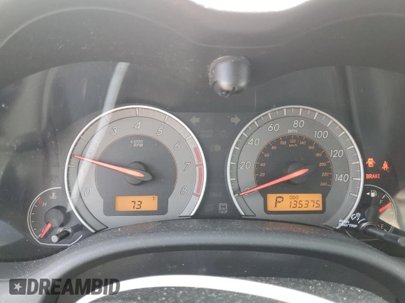 2010 Toyota Corolla with VIN 2T1BU4EE2AC452483, listed as a Copart auction lot 53624035 with 135,375 mi miles and Salvage Title. Bid and sale history available at DreamBid. Image 9.