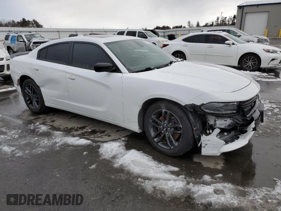 2019 Dodge Charger SXT with VIN 2C3CDXJG6KH730441, listed as a Copart auction lot 87877955 with 50,892 mi miles and Salvage Title. Bid and sale history available at DreamBid. Image 4.