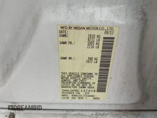 2014 Nissan Altima SL with VIN 1N4AL3AP0EC137458, listed as a IAAI auction lot 41953124 with 163,583 mi miles and . Bid and sale history available at DreamBid. Image 9.