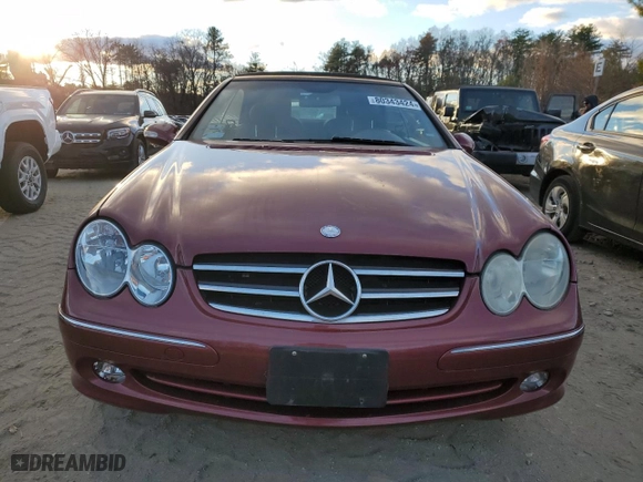 2004 Mercedes-Benz CLK-Class Cabriolet 3.2L with VIN WDBTK65G04T032160, listed as a Copart auction lot 80343424 with 104,002 mi miles and Clean Title. Bid and sale history available at carsss.com. Image 5.