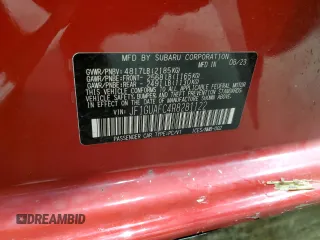 2024 Subaru Impreza Sport with VIN JF1GUAFC4R8281122, listed as a Copart auction lot 80523634 with 21,649 mi miles and Salvage Title. Bid and sale history available at carsss.com. Image 14.