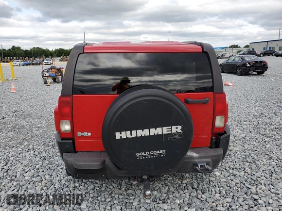 2007 Hummer H3 SUV with VIN 5GTDN13E678220716, listed as a Copart auction lot 52013895 with 221,784 mi miles and Salvage Title. Bid and sale history available at carsss.com. Image 6.