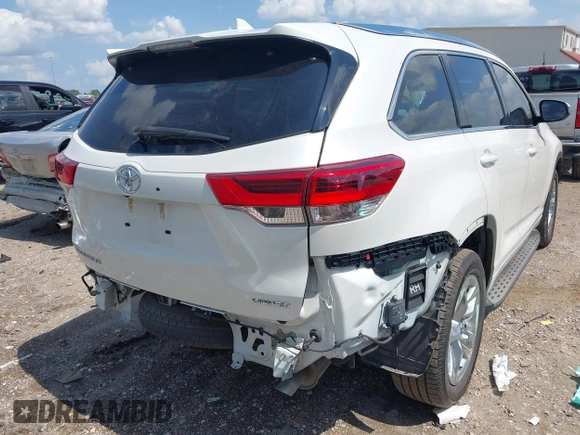 2017 Toyota Highlander Limited with VIN 5TDYZRFH4HS230188, listed as a IAAI auction lot 42382821 with 58,655 mi miles and . Bid and sale history available at DreamBid. Image 6.