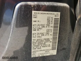 2023 Nissan Frontier SV with VIN 1N6ED1EJ9PN603959, listed as a Copart auction lot 46733785 with 15,265 mi miles and Salvage Title. Bid and sale history available at carsss.com. Image 13.