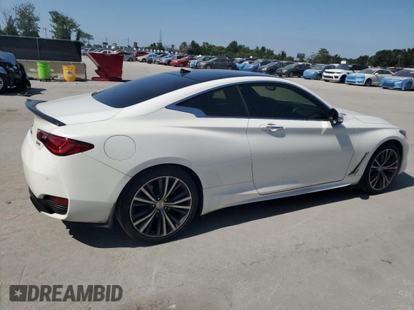 2021 Infiniti Q60 Luxe with VIN JN1EV7KLXMM470206, listed as a Copart auction lot 57438745 with 54,403 mi miles and Clean title. Bid and sale history available at DreamBid. Image 3.