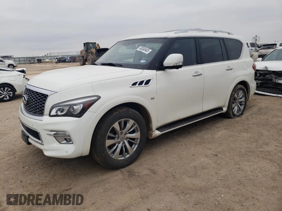 2016 Infiniti QX80 with VIN JN8AZ2NE4G9124227, listed as a Copart auction lot 43040465 with 107,233 mi miles and Salvage Title. Bid and sale history available at carsss.com. Image 1.