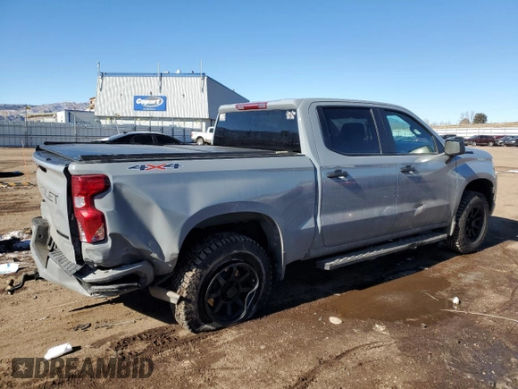 2024 Chevrolet Silverado 1500 Custom with VIN 3GCPDBEK6RG223886, listed as a Copart auction lot 41751785 with 23,300 mi miles and Salvage Title. Bid and sale history available at DreamBid. Image 3.