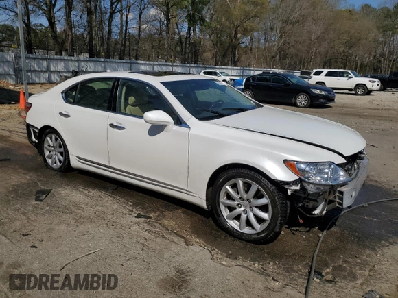 2008 Lexus LS 460 with VIN JTHBL46F385083522, listed as a Copart auction lot 50749155 with 128,339 mi miles and Salvage Title. Bid and sale history available at DreamBid. Image 4.