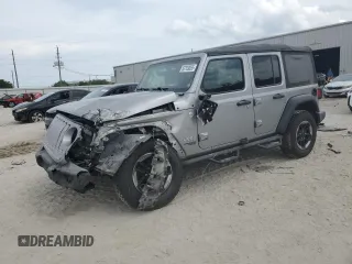 2018 Jeep Wrangler Unlimited Sport z VIN 1C4HJXDG1JW151623, wystawiony jako Copart lot #53703055 z przebiegiem 54 186 mil mil oraz Szkoda całkowita • Salvage title. Historia ofert i sprzedaży dostępna na DreamBid. Obrazek 1.