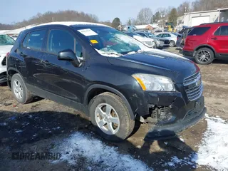 2016 Chevrolet Trax LS with VIN KL7CJNSB9GB600288, listed as a IAAI auction lot 41614215 with 73,486 mi miles. Bid and sale history available at carsss.com. Image 1.