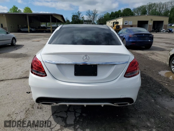 2017 Mercedes-Benz C 300 with VIN 55SWF4KB2HU226485, listed as a Copart auction lot 55952755 with 62,589 mi miles and Salvage title. Bid and sale history available at DreamBid. Image 6.