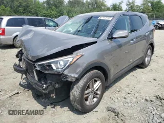 2018 Hyundai Santa Fe 2.4L with VIN 5XYZTDLB1JG572578, listed as a Copart auction lot 57403745 with 91,640 mi miles and Salvage title. Bid and sale history available at DreamBid. Image 1.