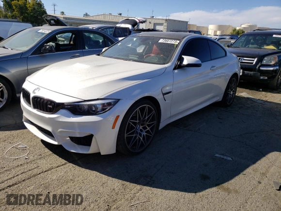 2018 BMW M4 with VIN WBS4Y9C58JAC86161, listed as a Copart auction lot 73607273 with 41,314 mi miles. Bid and sale history available at carsss.com. Image 1.