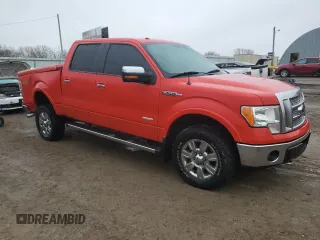 2012 Ford F-150 XL with VIN 1FTFW1ET0CFC35629, listed as a Copart auction lot 43749655 with 197,432 mi miles and Salvage Title. Bid and sale history available at DreamBid. Image 4.