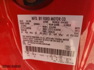 2009 Ford Super Duty F-250 SRW XL with VIN 1FTSX21R39EA83548, listed as a Copart auction lot 77710104 with 126,556 mi miles and Clean Title. Bid and sale history available at carsss.com. Image 12.