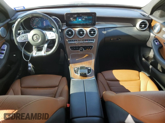 2020 Mercedes-Benz C 43 AMG with VIN 55SWF6EB6LU324144, listed as a Copart auction lot 88303735 with 49,804 mi miles and Salvage Title. Bid and sale history available at carsss.com. Image 8.