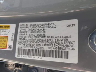 2024 Honda Accord Touring with VIN 1HGCY2F81RA007806, listed as a IAAI auction lot 41928204 with 41,137 mi miles and . Bid and sale history available at DreamBid. Image 9.