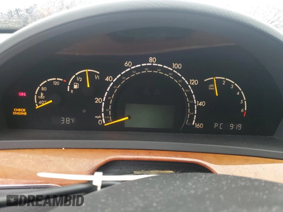 2004 Mercedes-Benz S-Class 4.3L with VIN WDBNG70J34A388195, listed as a Copart auction lot 44254255 with 0 mi miles and Salvage Title. Bid and sale history available at carsss.com. Image 9.