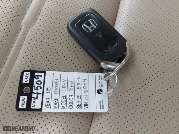 2018 Honda CR-V EX-L with VIN 5J6RW1H81JL015929, listed as a IAAI auction lot 42021159 with 59,145 mi miles. Bid and sale history available at carsss.com. Image 11.