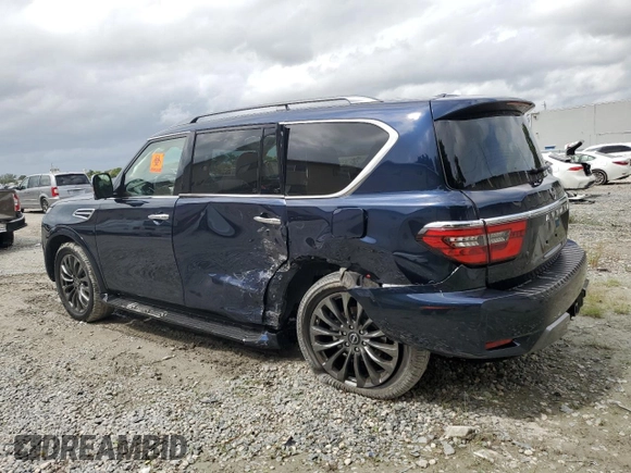2024 Nissan Armada Platinum with VIN JN8AY2DB0R9850275, listed as a Copart auction lot 75102554 with 5,760 mi miles and Salvage Title. Bid and sale history available at carsss.com. Image 2.