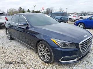2018 Genesis G80 5.0L Ultimate with VIN KMHGN4JF1JU265669, listed as a IAAI auction lot 41919898 with 54,198 mi miles. Bid and sale history available at carsss.com. Image 1.