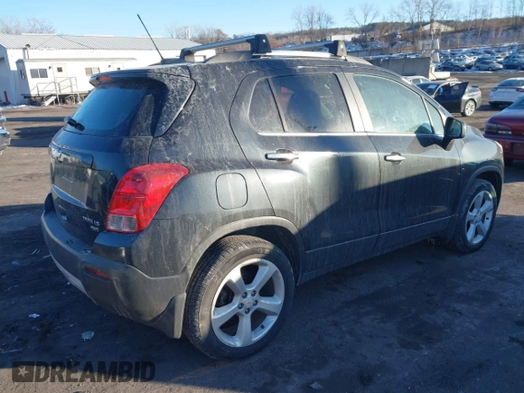 2015 Chevrolet Trax LTZ with VIN KL7CJTSB0FB151750, listed as a IAAI auction lot 41408991 with 147,349 mi miles. Bid and sale history available at carsss.com. Image 4.