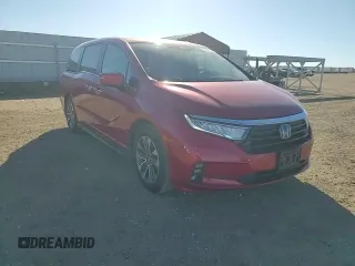2022 Honda Odyssey EX-L with VIN 5FNRL6H70NB062087, listed as a Copart auction lot 46378875 with 69,965 mi miles and Salvage Title. Bid and sale history available at DreamBid. Image 11.