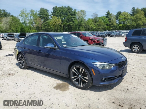2018 BMW 3 Series 330i xDrive with VIN WBA8D9C54JEM33342, listed as a Copart auction lot 56833135 with 36,434 mi miles and Salvage title. Bid and sale history available at DreamBid. Image 4.