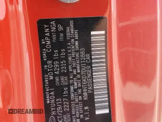 2013 Hyundai Genesis Coupe Premium z VIN KMHHT6KD7DU112883, wystawiony jako Copart lot #57590735 z przebiegiem 104 226 mil mil oraz Szkody całkowita. Historia ofert i sprzedaży dostępna na DreamBid. Obrazek 12.