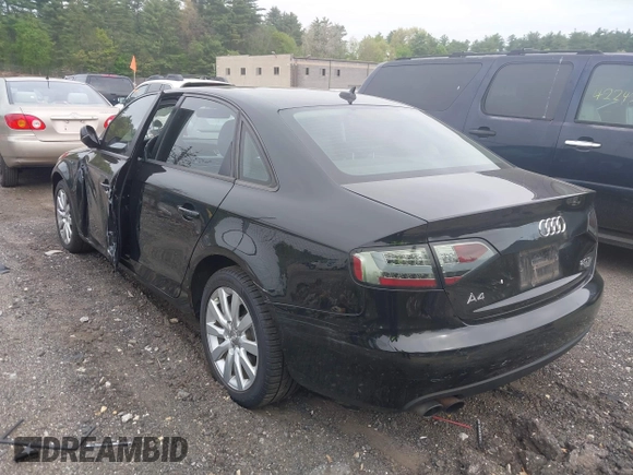2012 Audi A4 Premium with VIN WAUBFAFLXCN009730, listed as a IAAI auction lot 42258840 with 136,325 mi miles and . Bid and sale history available at DreamBid. Image 3.