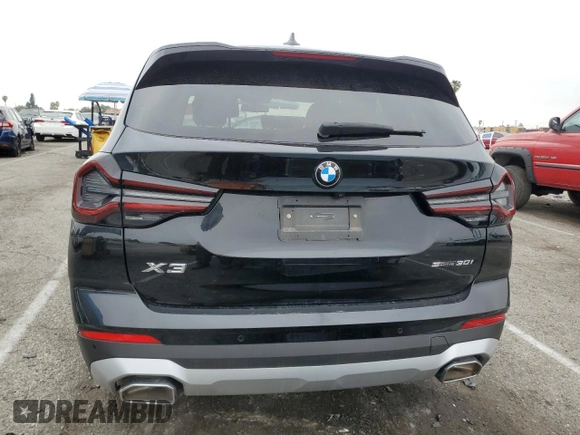 2024 BMW X3 sDrive30i with VIN WBX47DP04RN287713, listed as a Copart auction lot 50935325 with 6,626 mi miles and Salvage Title. Bid and sale history available at DreamBid. Image 6.