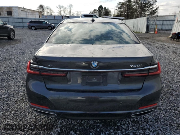 2020 BMW 7 Series 750i xDrive with VIN WBA7U2C01LGM27402, listed as a Copart auction lot 52943595 with Not provided miles and Salvage title. Bid and sale history available at DreamBid. Image 6.
