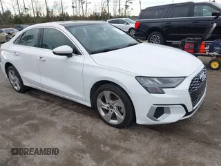 2022 Audi A3 Premium with VIN WAUAUDGY2NA033799, listed as a IAAI auction lot 41347881 with 46,067 mi miles. Bid and sale history available at carsss.com. Image 1.