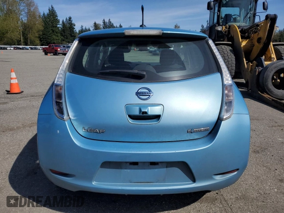 2015 Nissan LEAF S with VIN 1N4AZ0CP4FC315769, listed as a Copart auction lot 53134425 with 80,719 mi miles and Salvage Title. Bid and sale history available at DreamBid. Image 6.