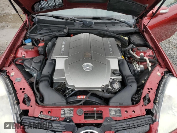 2005 Mercedes-Benz SLK-Class 5.5L AMG with VIN WDBWK73F75F049308, listed as a Copart auction lot 88802595 with 0 mi miles and Non Repairable. Bid and sale history available at carsss.com. Image 11.