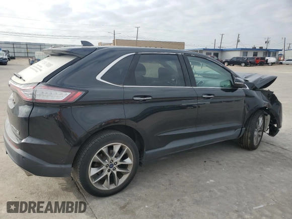 2015 Ford Edge Titanium with VIN 2FMPK4K87FBB15331, listed as a Copart auction lot 44186195 with 0 mi miles and Salvage Title. Bid and sale history available at carsss.com. Image 3.