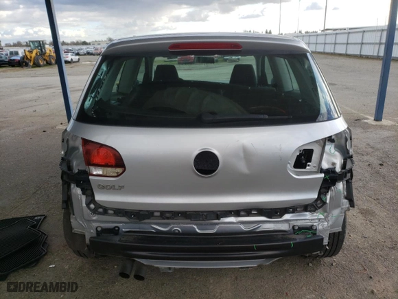 2010 Volkswagen Golf with VIN WVWBB7AJ6AW259870, listed as a Copart auction lot 45195705 with 81,240 mi miles and Salvage Title. Bid and sale history available at carsss.com. Image 6.