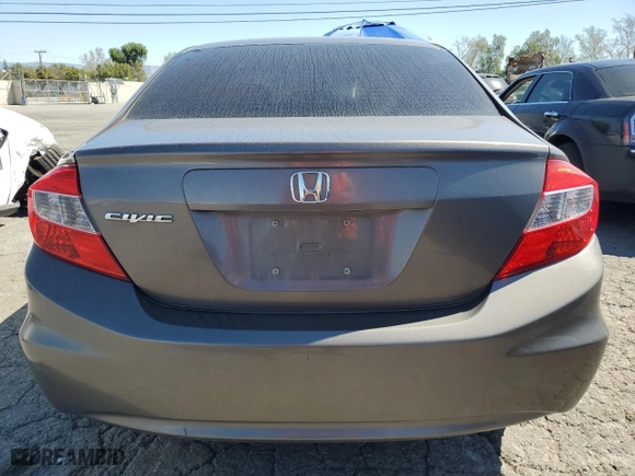 2012 Honda Civic Sdn LX with VIN 19XFB2F50CE304007, listed as a Copart auction lot 49534745 with 329,732 mi miles and Clean Title. Bid and sale history available at carsss.com. Image 6.
