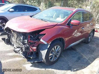2018 Nissan Murano Platinum with VIN 5N1AZ2MG8JN172239, listed as a IAAI auction lot 41816237 with 135,714 mi miles. Bid and sale history available at carsss.com. Image 2.