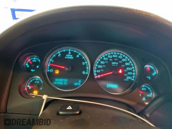 2014 Chevrolet Tahoe LT with VIN 1GNSCBE04ER108507, listed as a Copart auction lot 60931255 with 167,098 mi miles and Salvage title. Bid and sale history available at DreamBid. Image 9.