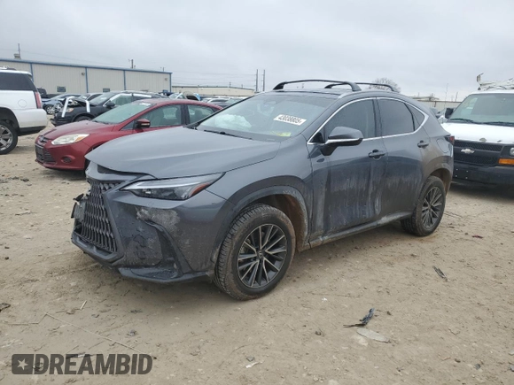 2022 Lexus NX with VIN JTJAGCEZ6N5003825, listed as a Copart auction lot 43038805 with 6,687 mi miles and Salvage Title. Bid and sale history available at carsss.com. Image 1.