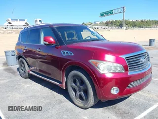 2011 Infiniti QX56 8-passenger with VIN JN8AZ2NCXB9301158, listed as a IAAI auction lot 41557465 with 144,460 mi miles. Bid and sale history available at carsss.com. Image 1.