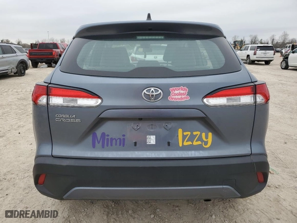 2022 Toyota Corolla Cross L with VIN 7MUAAAAG6NV017494, listed as a Copart auction lot 45796025 with NaN miles and Salvage Title. Bid and sale history available at carsss.com. Image 6.