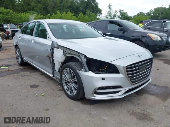 2018 Genesis G80 3.8L with VIN KMHGN4JE6JU249619, listed as a IAAI auction lot 42586733 with 32,836 mi miles and . Bid and sale history available at DreamBid. Image 1.