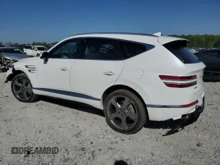 2023 Genesis GV80 with VIN KMUHCESC7PU110011, listed as a Copart auction lot 53480885 with 8,542 mi miles and Salvage title. Bid and sale history available at DreamBid. Image 2.