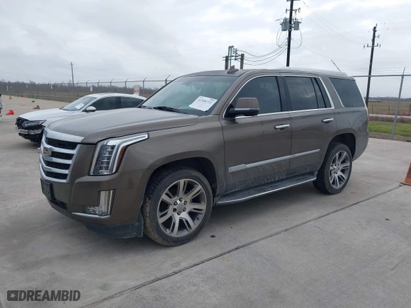 2015 Cadillac Escalade Luxury with VIN 1GYS3MKJ9FR725818, listed as a IAAI auction lot 41596731 with 224,246 mi miles. Bid and sale history available at carsss.com. Image 2.